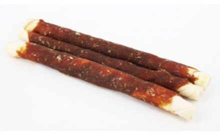 Rawhide Dog Chews - runderhuid rolsticks met kip (28 cm) 1 verpakking (3 sticks)