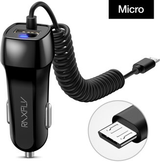 RAXFLY Dual USB Car Charger Car-charger For iPhone XS Max Phone Charge Adapter Micro USB Type C For Samsung Xiaomi Redmi Note 7 Micro USB kabel
