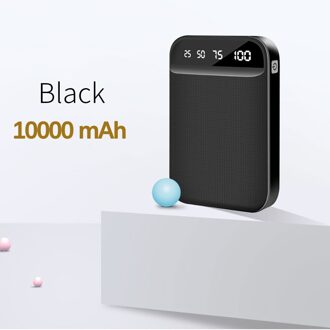Raxfly Mini Power Bank Dual Draagbare Snel Opladen Batterij Powerbank 10000 Mah Reizen Digitale Display Poverbank Voor Iphone Xiaom 10000mAh zwart