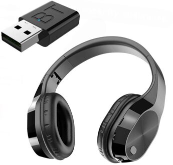 Raxfly T5 Bluetooth Hoofdtelefoon Zender Voor Tv Stereo Draadloze Koptelefoon Oordopjes Set W/Zender Adapter Voor Optische Digitale zwart launcher