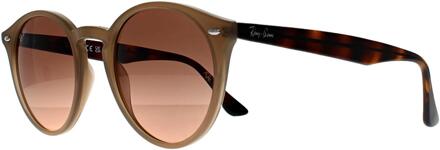 Ray-Ban 2180 678846 gepolijste tortledove roze gradiënt grijze zonnebril - maat Beige