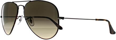 Ray-Ban Aviator 3025 92700A gepolijst havana op gunmetal bruin vintage zwart gradiënt zonnebril