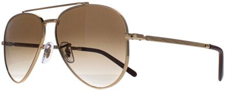 Ray-Ban Aviator Unisex Gepolijst Goud Lichtbruin Kleurverloop RB3625 New Aviator