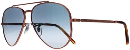 Ray-Ban Aviator Unisex Gepolijst Roségoud Blauw Kleurverloop RB3625 New Aviator - One Size