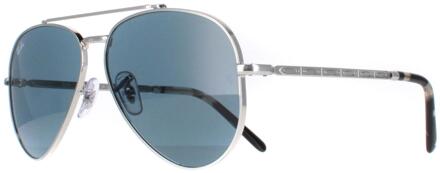 Ray-Ban Aviator Unisex Gepolijst Zilver Blauw RB3625 New Aviator - One Size
