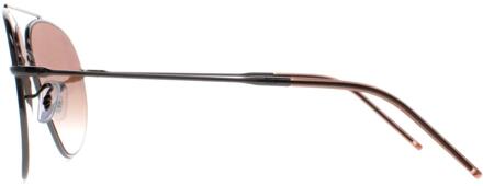 Ray-Ban Aviator Unisex Gunmetal Brown Gradient RB0101S Aviator Achterzijde Grijs