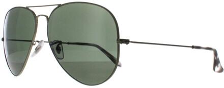 Ray-Ban Aviator Unisex Mat Transparant Groen G-15 RB3025