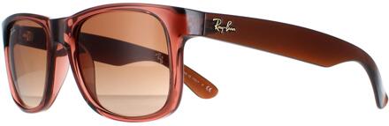 Ray-Ban Justin 4165 659413 transparante lichtbruine zonnebril met kleurverloop - maat