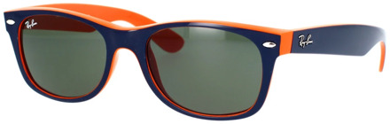 Ray-Ban RB2132 789/3F - New Wayfarer (Color Mix) - zonnebril - Blauw-Oranje / Lichtblauw Gradiënt - 52mm