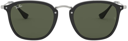 Ray-Ban RB2448N 901 - zonnebril -  Zwart; Zilver - Groen Klassiek G-15 - 51mm