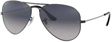 Ray-Ban RB3025 004/78 - Aviator (Gradient) - zonnebril - Staalgrijs / Blauw/Grijs Gradiënt - Gepolariseerd - 58mm