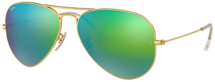 Ray-Ban RB3025 112/19 - Aviator (Flash) - zonnebril - Goud / Groen Flash - 58mm