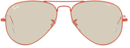 Ray-Ban Rb3025 Zonnebril Aviator Solid Evolve Gepolariseerd Ray-Ban , Gray , Dames - 55 Mm,62 MM