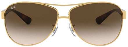 Ray-Ban RB3386 001/13 - zonnebril - Goud-Tortoise / Bruin Gradiënt - 63mm