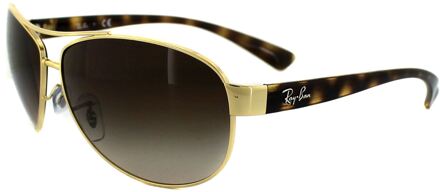 Ray-Ban RB3386 001/13 - zonnebril - Goud-Tortoise / Bruin Gradiënt - 63mm