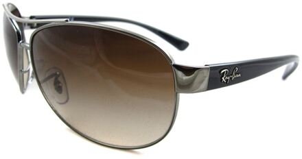 Ray-Ban RB3386 004/13 - zonnebril - Staalgrijs-Zwart / Bruin Gradiënt - 63mm
