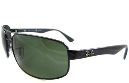Ray-Ban RB3445 002/58 - zonnebril - Zwart / Groen Klassiek G-15 - Gepolariseerd - 64mm