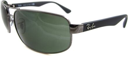 Ray-Ban RB3445 004 zonnebril - Staalgrijs Zwart / Groen Klassiek - 61mm