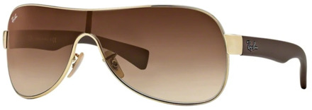 Ray-Ban RB3471 001/13 - zonnebril - Goud-Turtledove rubber / Bruin gradiënt - 32mm