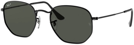 Ray-Ban RB3548N 002/58 - Hexagonal (Flat) - zonnebril - Zwart / Groen Klassiek G-15 - Gepolariseerd - 54mm