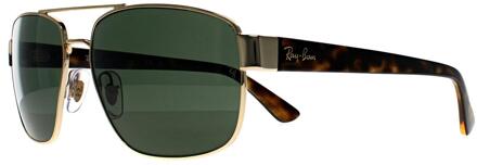 Ray-Ban RB3663 001/31 gepolijst arista goud g-15 groen zonnebril