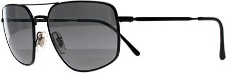 Ray-Ban RB3666 002/K3 gepolijst zwart zilver gepolariseerde zonnebril - One Size