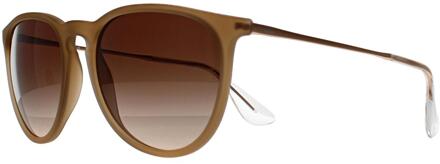 Ray-Ban RB4171 Erika 681413 gepolijst rubber beige gradiënt bruin zonnebril