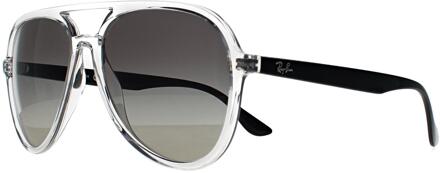 Ray-Ban RB4376 647711 gepolijst transparant grijs gradiënt zonnebril