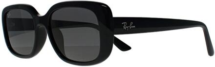 Ray-Ban RB4421D Bio Based 667787 gepolijst zwart donkergrijs zonnebril Wit