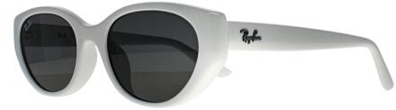 Ray-Ban RB4457D Bio Based 677287 gepolijst wit donkergrijs zonnebril - maat