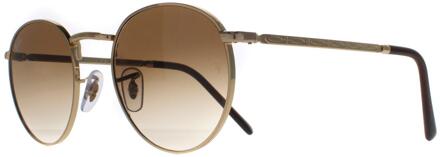 Ray-Ban Rond Unisex Goud Bruin Kleurverloop RB3637 Nieuw Rond - maat