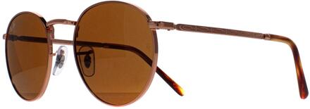 Ray-Ban Rond Unisex Roségoud Bruin RB3637 Nieuw Rond - maat