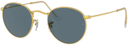 Ray-Ban Sportbrillenshop - Ray-Ban Round Metal Legend Gold/ Blue Maat: Medium (50) - Zonnebril -  - RB3447 9196R5