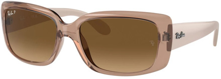 Ray-Ban Stylish RB 4389 Polarized Sunglasses Ray-Ban , Brown , Dames - 58 MM