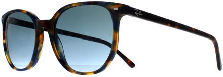 Ray-Ban Vierkant Unisex Gepolijst Geelblauw Havana Blauw Gradiënt RB2197 Elliot Bruin