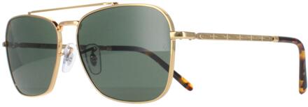 Ray-Ban Vierkant Unisex Goud Groen RB3636 Nieuw Caravan - One Size