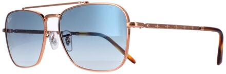 Ray-Ban Vierkant Unisex Roségoud Blauw Gradiënt RB3636 New Caravan - One Size