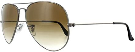 Ray-Ban Zonnebril Aviator 3025 Gunmetal Bruin Verloop 004/51 62mm Grijs - One Size