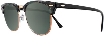 Ray-Ban Zonnebril Clubmaster 3016 125571 Spotted Grijs Groen Donker Grijs Verloop - One Size