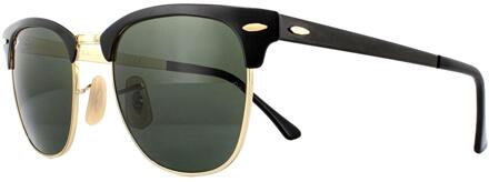 Ray-Ban Zonnebril Clubmaster Metal RB3716 187 Gouden Bovenkant Op Zwart Groen - One Size