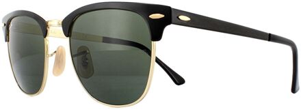 Ray-Ban Zonnebril Clubmaster Metal RB3716 187 Gouden Bovenkant Op Zwart Groen