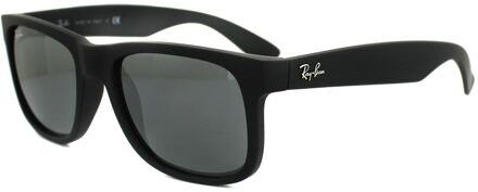 Ray-Ban Zonnebril Justin 4165 622/6G Rubber Zwart Grijze Spiegel 51mm