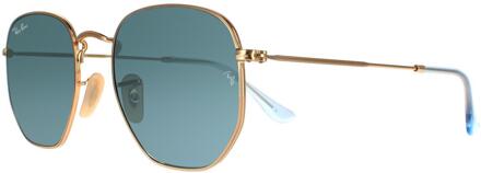 Ray-Ban zonnebril zeshoekige RB3548N 91233M Gold Blue Gray Gracient - maat Goud