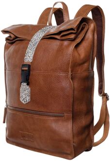 Raya Diaper Backpack camel - mini dots damestas luiertas rugzak Bruin - H 45 x B 32 x D 12 cm