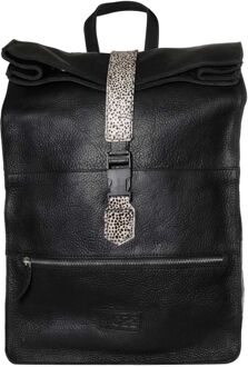 Raya Gobi Backpack mini dots damestas luiertas rugzak Zwart - H 45 x B 32 x D 12 cm