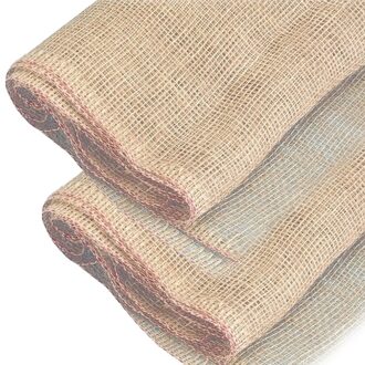 Rayher hobby Jute doek/stof grof naturel - 2x - 5 x 1 meter - decoratie / knutsel materiaal