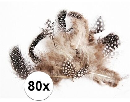 Rayher hobby kleine decoratie dons veertjes - 80x stuks - kleuren mix
