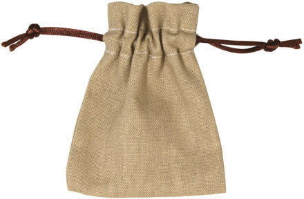 Rayher Hobby Kleine jute zakjes/buidels - 4x - afsluitkoord - 10x7 cm