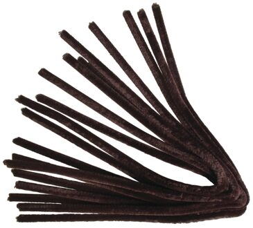 Rayher hobby materialen 10 stuks bruine chenilledraden 50 cm - pijpenragers