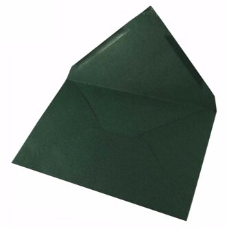 Rayher hobby materialen 10x donkergroene enveloppen voor A6 kaarten